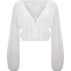 Carlie chiffon top met gekruiste bandjes – ivoor Carlie chiffon top met gekruiste bandjes – ivoor