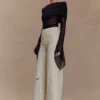 Carmella-jeans met borduursels – Ecru Carmella-jeans met borduursels – Ecru