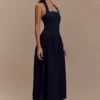 Caroline Denim halter midi-jurk – Indigo blauw Caroline Denim halter midi-jurk – Indigo blauw