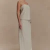 Casey linnen maxi-rok met borduursels – naturel Casey linnen maxi-rok met borduursels – naturel