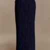 Cassie kolom maxi-rok – marineblauw met krijtstreep Cassie kolom maxi-rok – marineblauw met krijtstreep