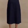 Cecilia Denim A-lijn midirok – Indigoblauw Cecilia Denim A-lijn midirok – Indigoblauw