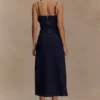Cecilia Denim A-lijn midirok – Indigoblauw Cecilia Denim A-lijn midirok – Indigoblauw