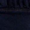 Cecilia Denim korset met ruches – Indigo blauw