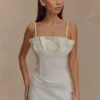 Cecilia Denim korset met ruches – Wit Cecilia Denim korset met ruches – Wit