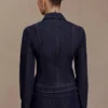 Cierra getailleerd jasje – gewassen indigo blauw