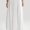 Clarence linnen A-lijn maxi-rok – Wit Clarence linnen A-lijn maxi-rok – Wit