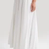 Clarence linnen A-lijn maxi-rok – Wit Clarence linnen A-lijn maxi-rok – Wit