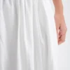 Clarence linnen A-lijn maxi-rok – Wit Clarence linnen A-lijn maxi-rok – Wit