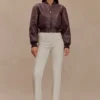 Codi bomberjack van imitatieleer – Merlot Codi bomberjack van imitatieleer – Merlot