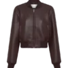 Codi bomberjack van imitatieleer – Merlot Codi bomberjack van imitatieleer – Merlot