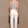 Corah Lurex Drape Knit Top – Zilver Corah Lurex Drape Knit Top – Zilver