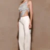 Corah Lurex Drape Knit Top – Zilver Corah Lurex Drape Knit Top – Zilver