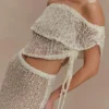 Cordelia off-shoulder gebreide top – ivoor Cordelia off-shoulder gebreide top – ivoor