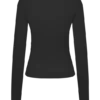 Culver gedrapeerde top met gedraaide brei – Zwart Culver gedrapeerde top met gedraaide brei – Zwart