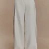 Cyrene linnen broek met wijde pijpen – Oat Marle Cyrene linnen broek met wijde pijpen – Oat Marle