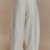 Cyrene linnen broek met wijde pijpen – Oat Marle Cyrene linnen broek met wijde pijpen – Oat Marle