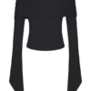 Dahlia top met één schouder – Zwart Dahlia top met één schouder – Zwart