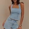 Dayna Denim Haltertop – Lichtblauw Dayna Denim Haltertop – Lichtblauw