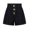 Demi Denim Short met hoge taille – gewassen indigo blauw Demi Denim Short met hoge taille – gewassen indigo blauw