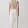 Devlin mini-jurk met macramé-kwastjes – ivoor