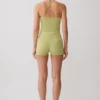 Dimitri mini-gebreide Shorts met riem – licht olijfgroen Dimitri mini-gebreide Shorts met riem – licht olijfgroen