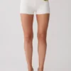 Dimitri mini-gebreide Shorts met riem – ivoor Dimitri mini-gebreide Shorts met riem – ivoor