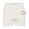 Dimitri mini-gebreide Shorts met riem – ivoor Dimitri mini-gebreide Shorts met riem – ivoor