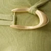 Dimitri mini-gebreide Shorts met riem – licht olijfgroen Dimitri mini-gebreide Shorts met riem – licht olijfgroen