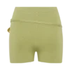 Dimitri mini-gebreide Shorts met riem – licht olijfgroen Dimitri mini-gebreide Shorts met riem – licht olijfgroen