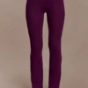 Diya geribde broek met hoge taille en draadzoom – Pruim Diya geribde broek met hoge taille en draadzoom – Pruim