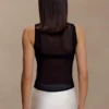 Dollie doorschijnende gebreide tanktop – Zwart Dollie doorschijnende gebreide tanktop – Zwart