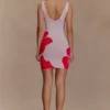 Dorothy gebreide mini-jurk met print – rode Deco Fleur-print Dorothy gebreide mini-jurk met print – rode Deco Fleur-print
