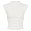 Ellia mouwloze top met hoge hals – Wit