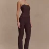 Elodie geribbelde gebreide broek – Chocolade Elodie geribbelde gebreide broek – Chocolade