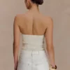 Elodie strapless gebreide top met cups – ivoor Elodie strapless gebreide top met cups – ivoor