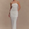 Elora strapless gebreide maxi-jurk – ivoor Elora strapless gebreide maxi-jurk – ivoor