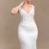 Elsie bustiertop met parels – Wit Elsie bustiertop met parels – Wit