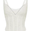 Elsie bustiertop met parels – Wit Elsie bustiertop met parels – Wit