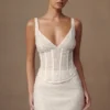 Elsie bustiertop met parels – Wit Elsie bustiertop met parels – Wit