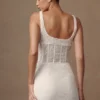 Elsie bustiertop met parels – Wit Elsie bustiertop met parels – Wit