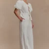 Janayia katoenbroek met wijde pijpen – Wit Janayia katoenbroek met wijde pijpen – Wit