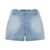 Erin Denim Shorts met middelhoge taille – gewassen lichtblauw Erin Denim Shorts met middelhoge taille – gewassen lichtblauw