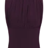 Erina Slinky top met open rug – Aubergine Erina Slinky top met open rug – Aubergine