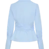 Eugenia katoenen wikkelblouse – Blauw Eugenia katoenen wikkelblouse – Blauw