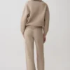 Evan gebreide broek met wijde pijpen – Beige gemêleerd Evan gebreide broek met wijde pijpen – Beige gemêleerd