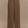 Faith Suiting broek met wijde pijpen – Cacaobruin Faith Suiting broek met wijde pijpen – Cacaobruin