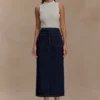 Fallon Denim Midirok – Indigoblauw Fallon Denim Midirok – Indigoblauw