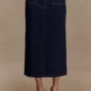 Fallon Denim Midirok – Indigoblauw Fallon Denim Midirok – Indigoblauw