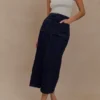 Fallon Denim Midirok – Indigoblauw Fallon Denim Midirok – Indigoblauw
